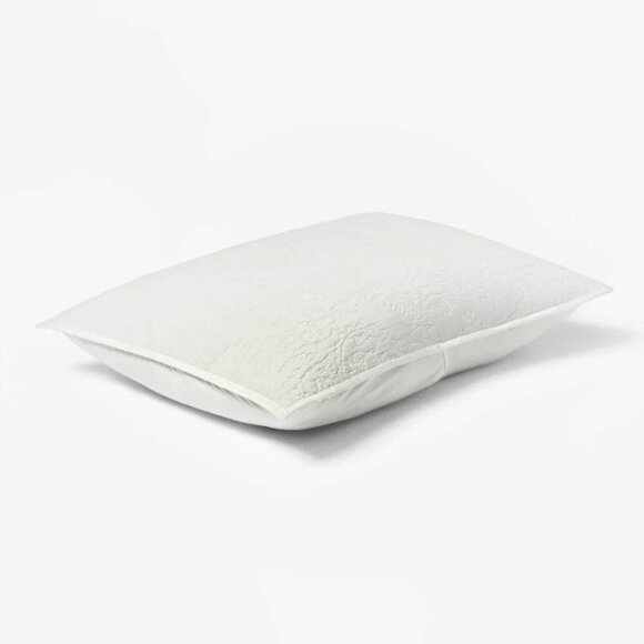 Threshold White Quilted Pillow Sham Standard Size Garment Washed - Picture 3 of 5